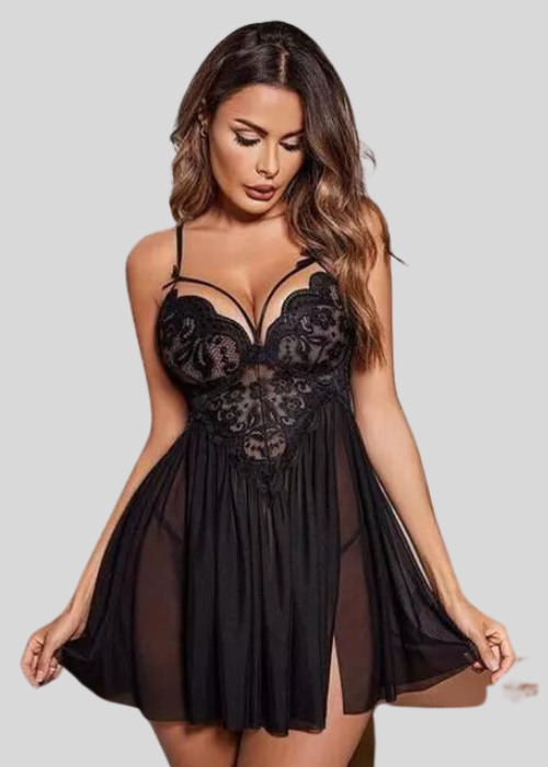 Black Lace Babydoll Nightwear