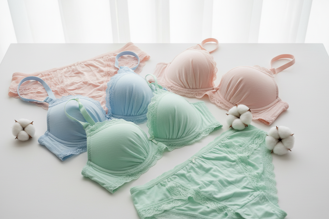 Breeze Bloom Cotton Bra Set TRENZORA