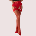 Elegant French Daina Red Lace Garter Belt