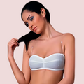"White" Transparent Strap Bra