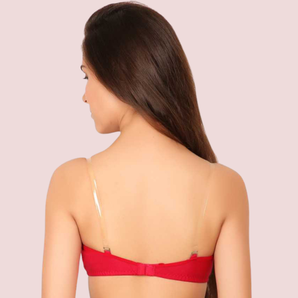3 Pairs Clear Transparent Back Regular Bras