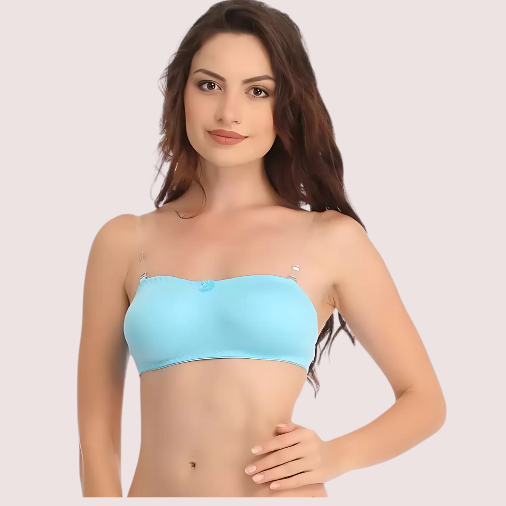 Women's Comfy Wirefree Micro Touch Stretch Tube Bra