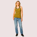 Bold Yellow Leopard Print Tank Top