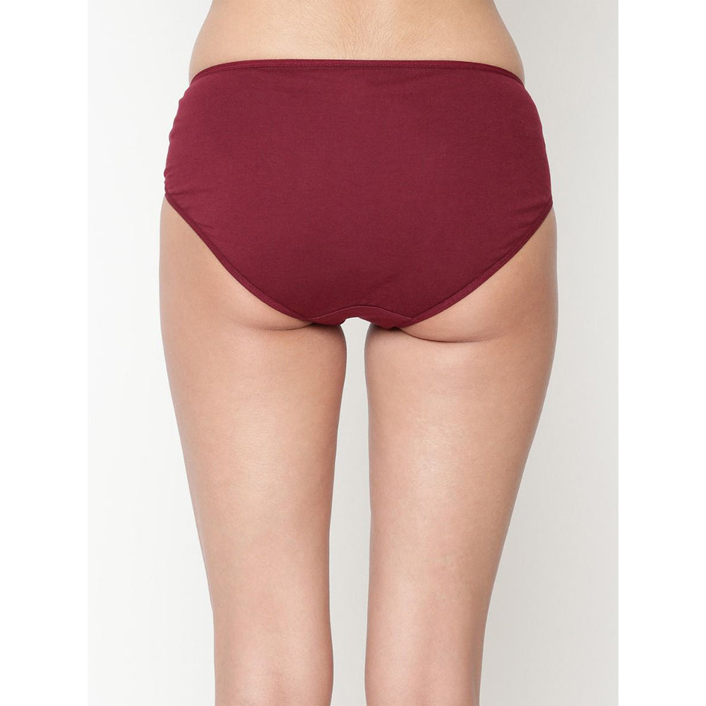 Comfy Women's Best Fitting Plus Size Maroon Cotton Panties (Pack of 2)