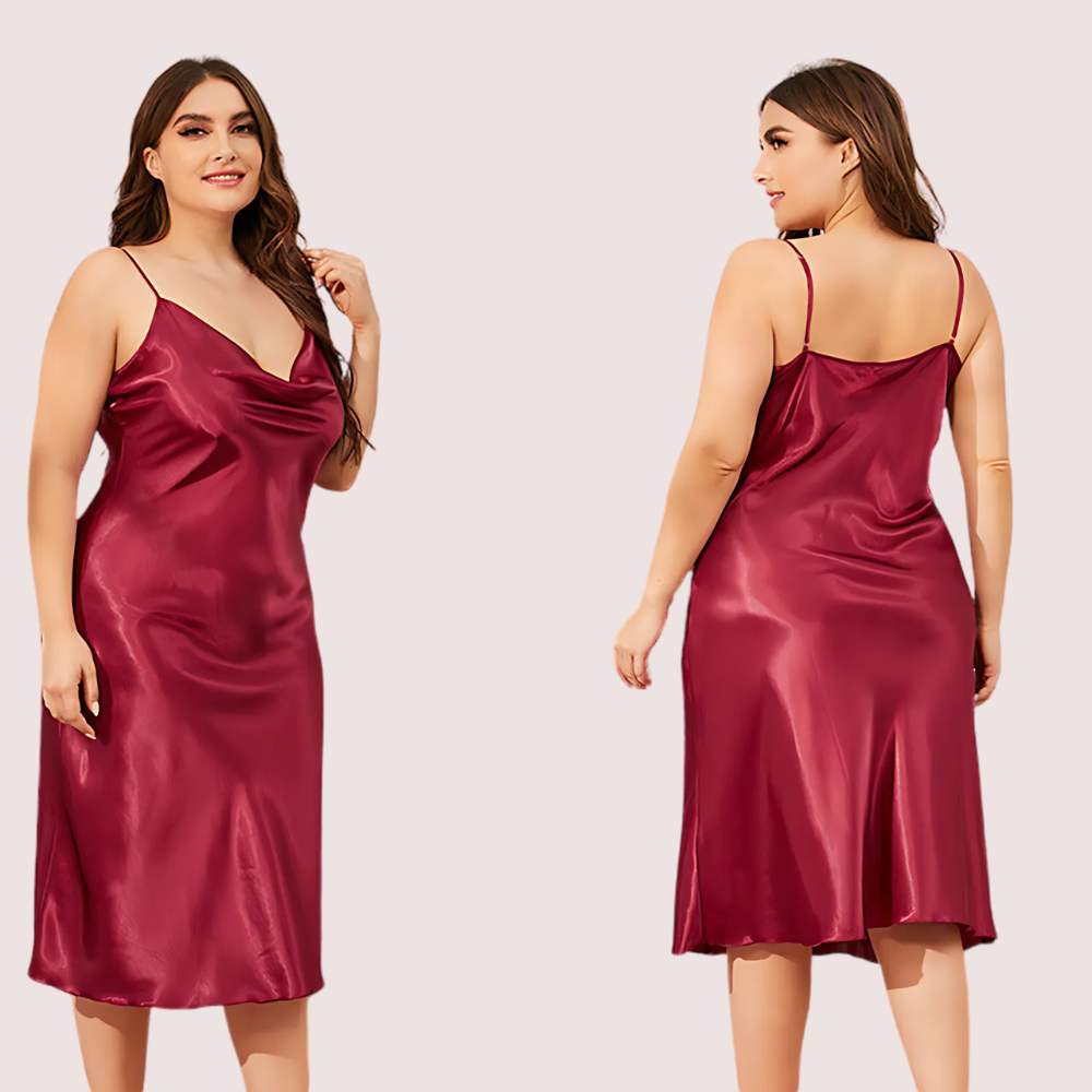 Plus Size Classic Satin Sleepwear (4XL–5XL)