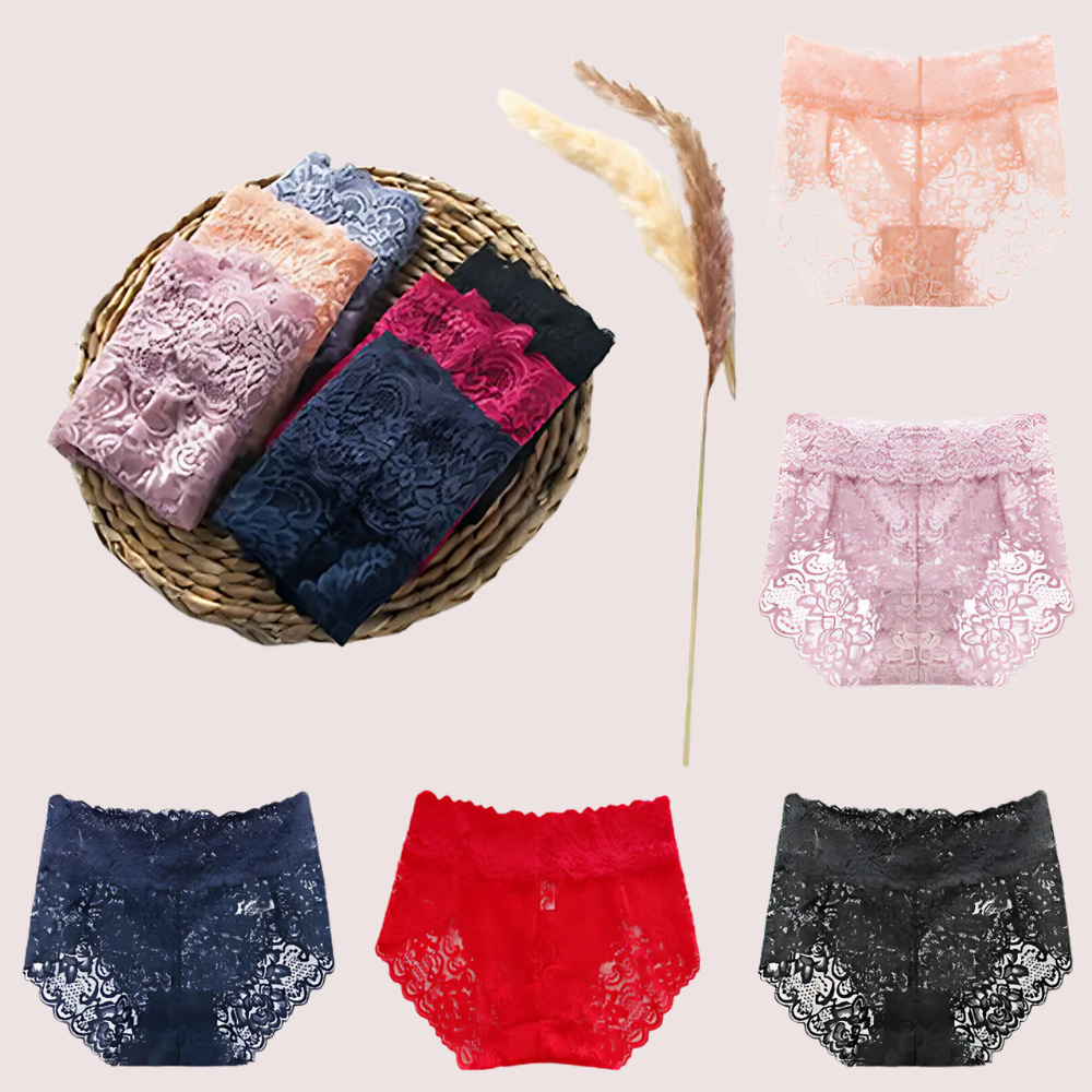 Sexy Lace High Waist Underwear Pack (of 5)