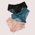 Women's Floral Bow Lace Panties Pack (Of 3)