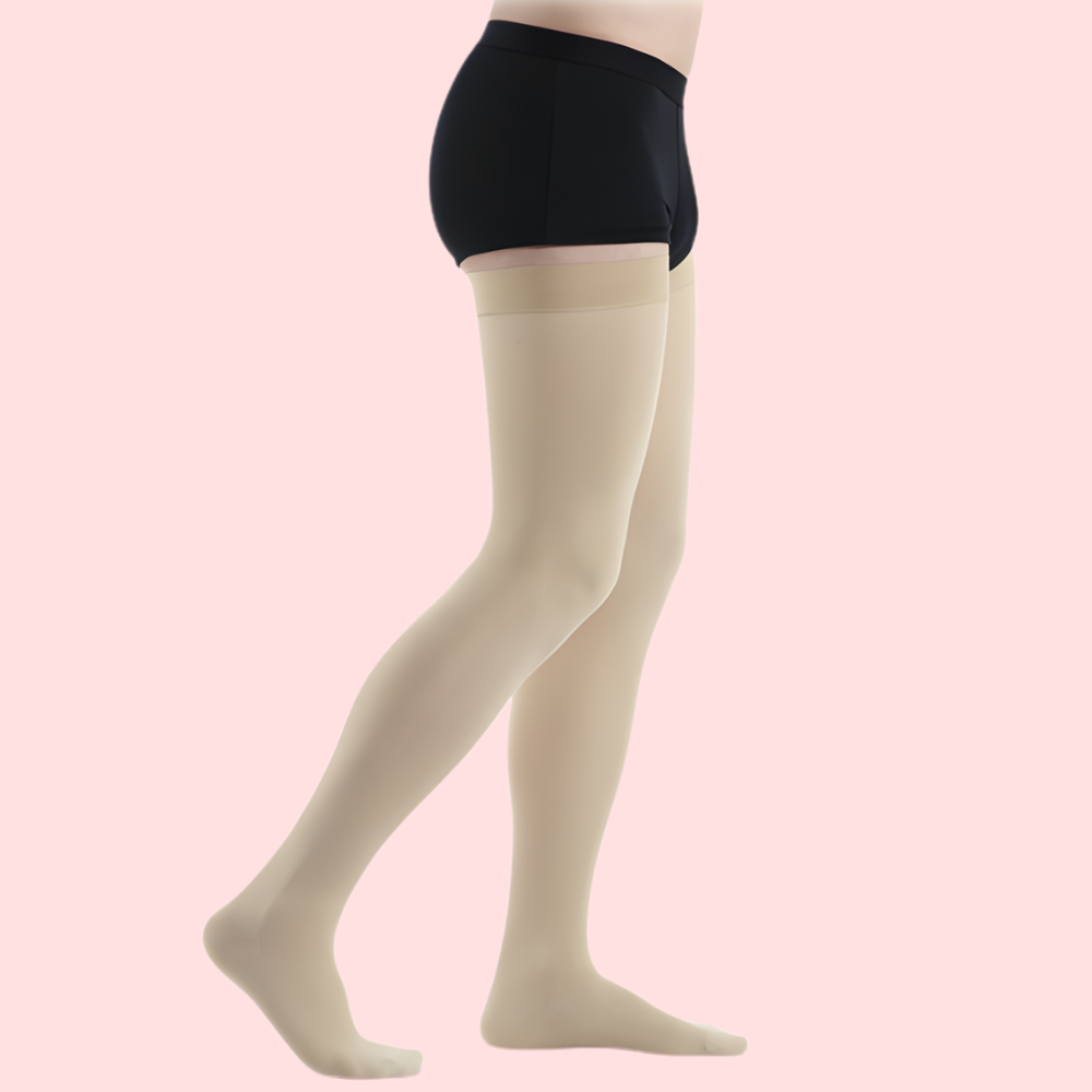 SoftSheer Thigh-High Stockings Duo (White + Nude) – Pack of 2