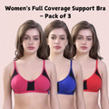 Women’s Full Coverage Support Bra – Pack of 3