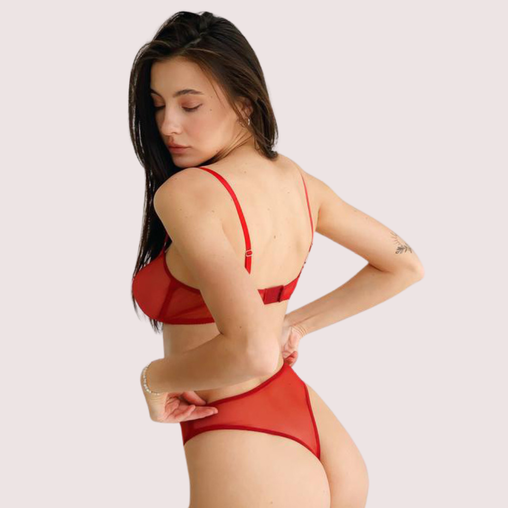 Scarlet Temptation See-Through Lingerie Set – view 2