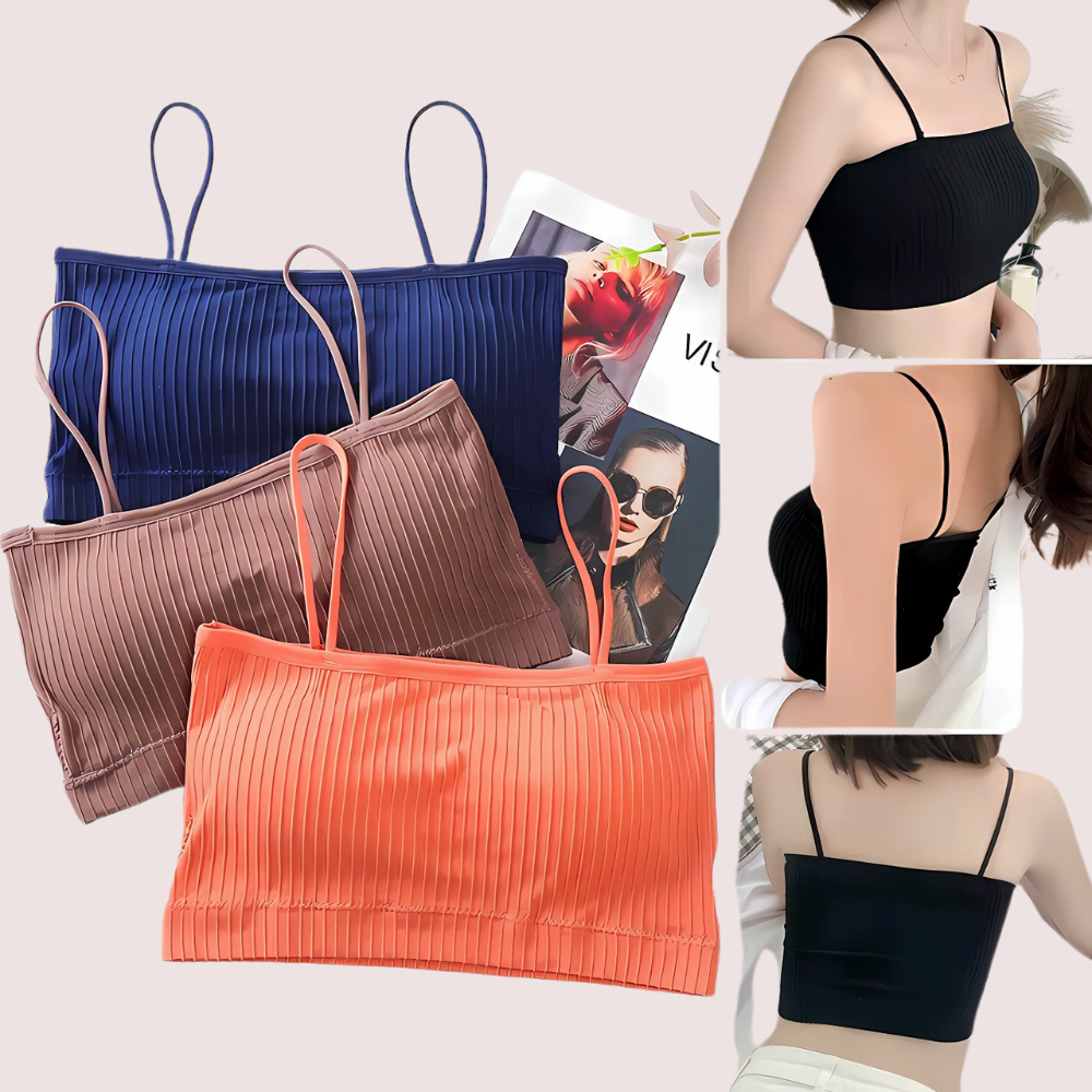 2 Pack Cute & Comfy lightly padded cami bra