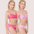 Women Pink Eye-Catcher Bra Panty Sets Pack Of 2