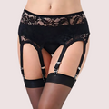 Lace Garter Belt with Six Straps- Sexy Lingerie