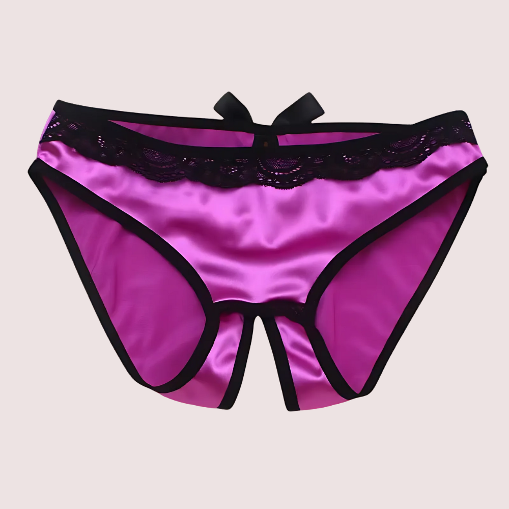 Parisian Temptation Silk & Lace Crotchless String Gift Set – view 3
