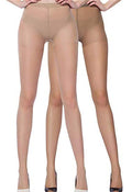 Cream & Brown everyday glossy women pantyhose pack of 2