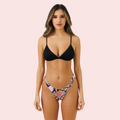 Pink Snake Print Bikini Bottom – High-Cut Swimwear Separate (Bottom Only)