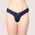 Blue Lace Design Women's Thongs ( Pack of 1 )