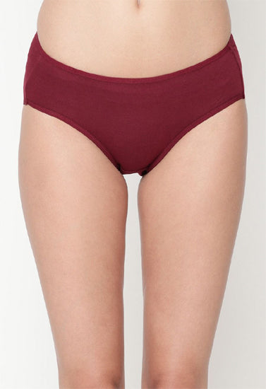 Comfy Women's Best Fitting Plus Size Maroon Cotton Panties (Pack of 2)