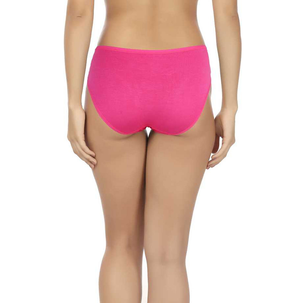 Comfy Beauty Organic Plus Size Pure Magenta Cotton Panties (Pack of 2)