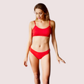 Pure cotton very comfortable red bra panty set