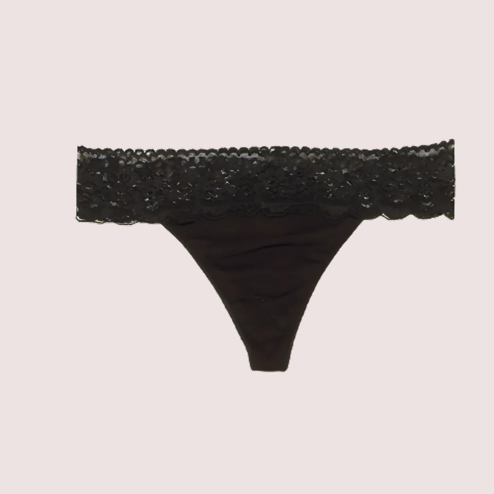 No Secret Low Rise "V" Shape Lace Thong Panty