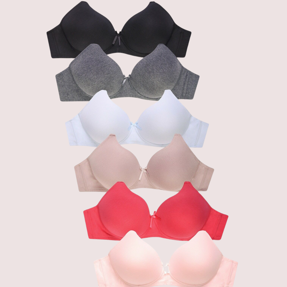 2 Pack No Wire Full Cup Light Padded bra