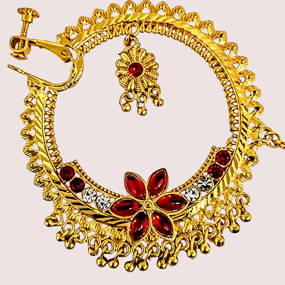 Uttarakhandi Gold Plated Round Nath